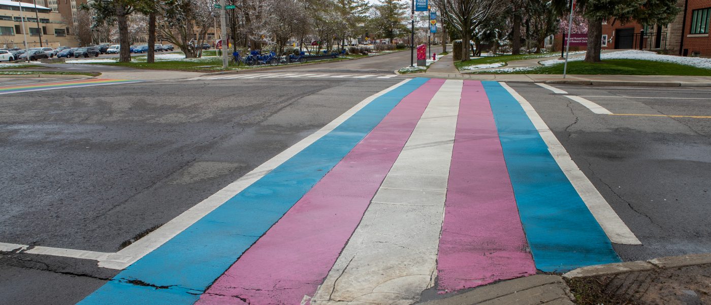 painted road crosswalk